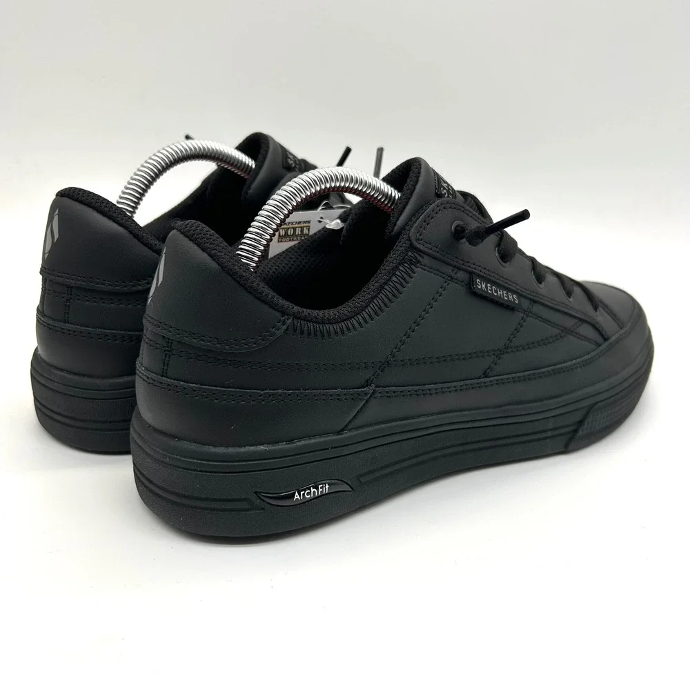 Skechers Arch Fit Arcade SR Work Shoes Womens 10 Black Slip Resistant Sneakers